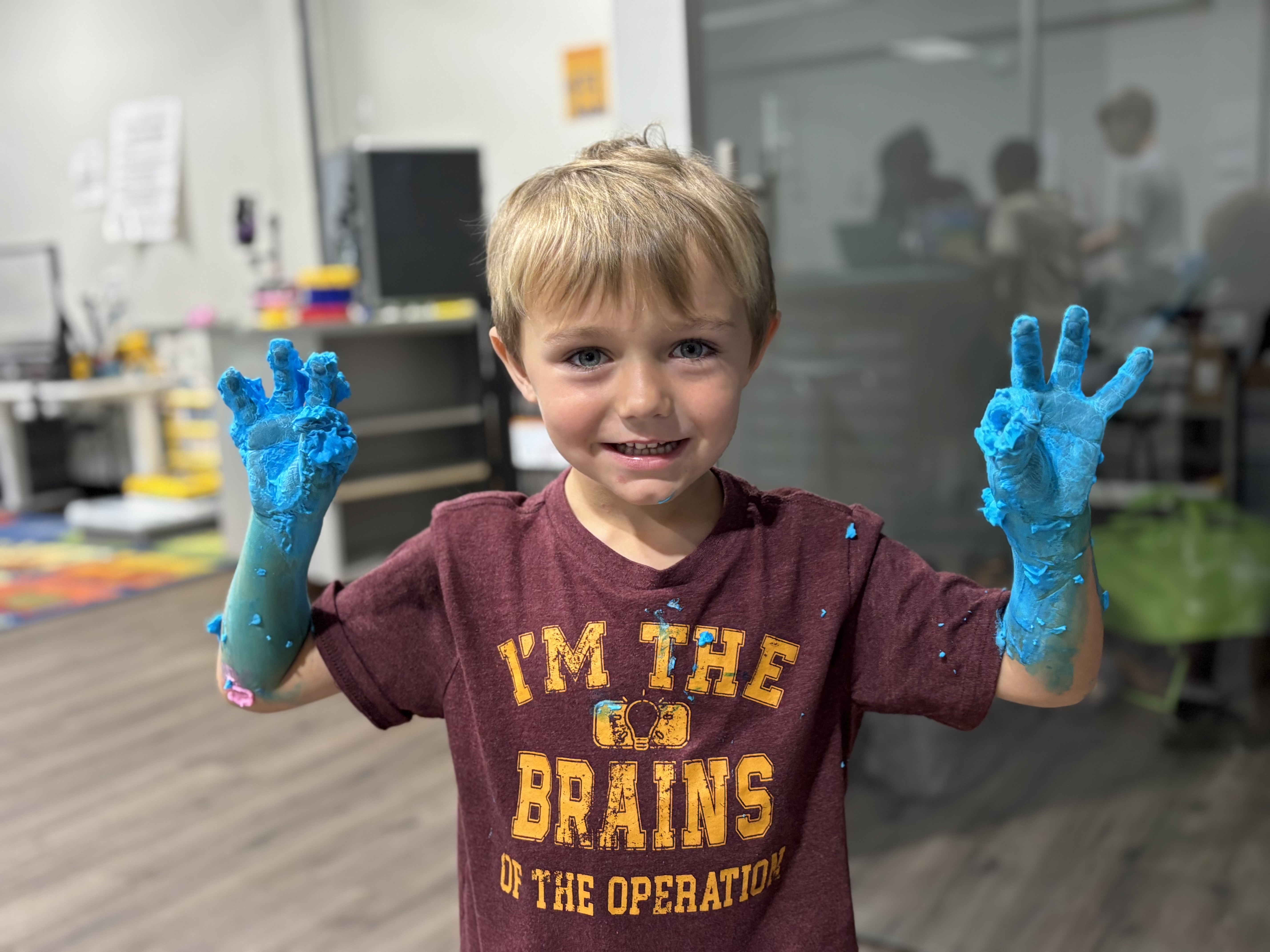 Students working on STEM project